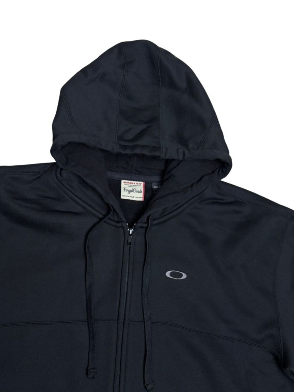 OAKLEY Forged Goods Hoodie Jacket Black Fleece Sweater Mens 2XL